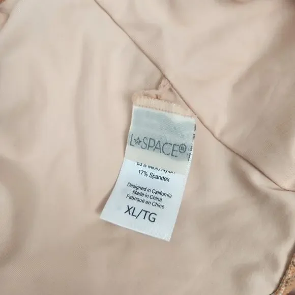 L*Space Cardi Rashguard Top in Wild Bunch Orange Size XL One Sleeve - Picture 5 of 5